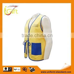 China Manufactory High Quality Front Open Yellow Stand Collar Work Vest thumbnail-1