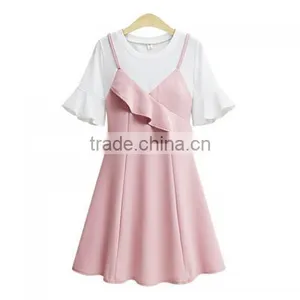 2017 Cotton A-line One-piece Lady Dress thumbnail-3