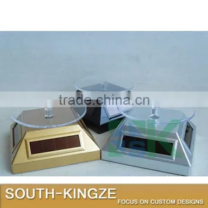 Skid Proof Acrylic Plate Rotating Black,Silver,Gold Chrome Sunshine Power Display Case thumbnail-4