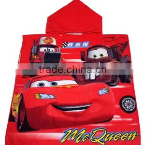 Cartoon Print Beach Microfiber Kids Hooded Towels thumbnail-5