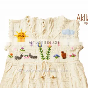 Beautiful Peruvian Cotton Woven Girls Dresses With Detailed Embroidery thumbnail-2