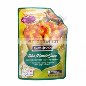 Custom Coloring Printing Plastic Packaging Bag Tasted Sauce Pouch Plastic Spout for Food With High Quality thumbnail-3