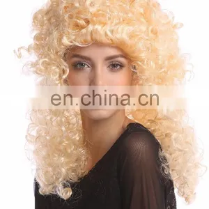 Carnival Blond Huge Curly Wigs P-W220 thumbnail-5