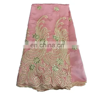 Guangzhou China Top Design George Lace Fabric Embroidery Lace With Sequins K15120918 thumbnail-1