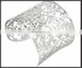 SF-B258 Floral Brass Hand Cuff thumbnail-1