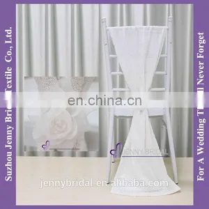 C385#33 Snow White Sequin Chair Wedding Decoration Bride Sash thumbnail-1