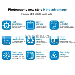 PULUZ 60cm Folding Portable 60W 2 x 1690LM 5500K White Light Photo Studio Shooting Tent Box Kit thumbnail-3