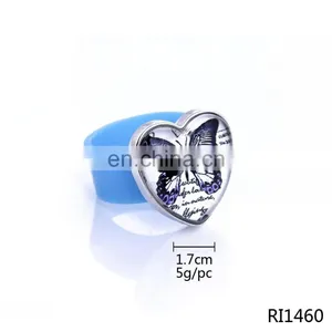 New Products 2017 Wholesale 1.70cm Blue Silicone Wedding Ring for Men thumbnail-1