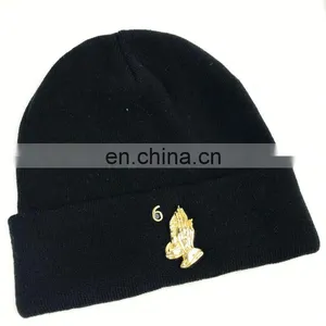 China Suppliers Wholesale Customized Low MOQ Cheap Price 100% Acrylic Double Sides Knitted Hat Beanie thumbnail-2