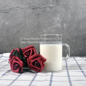 Wholesale OEM ODM Customized Free Sample China Reusable Glass Cup for Coffee And Tea thumbnail-1