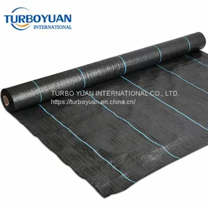 Black Plastic Weed Control Fabric Mat / PP Weed Mesh Cover thumbnail-5