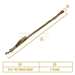 OneTigris Short Bungee Training Leashes With Control Handle thumbnail-1