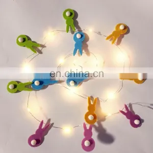LED New Design Felt Rabbit Pendant Srting Light High Quality Factory Supply For Home Decration Easter Holiday Lighting thumbnail-2