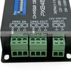 PX24506 DMX512 Decoder Driver LED Amplifier Controller RGB thumbnail-3