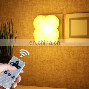 Fashion Clover 3 Color Changing Remote Control Light Smart Led Wall PIR Night Light thumbnail-3