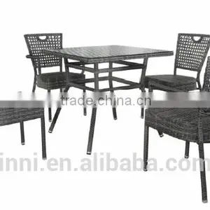 Outdoor Wicker Dining Set thumbnail-2