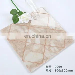 Modern Minimalist Bathroom Balcony Kitchen Tiles Gold-plated 300x300 Floor Tiles thumbnail-2
