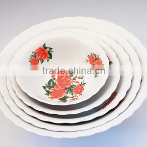 Flower Porcelain Bowl Set, Home Used Ceramic Bowls Set, Ceramic Salad Bowl Set thumbnail-1
