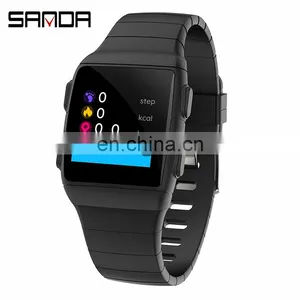 SANDA CR11 Full Touch Screen Smart Watch Camera Heart Rate Temperature Luminous Unisex Sport Heart Rate Monitor Smart Watch Band thumbnail-4