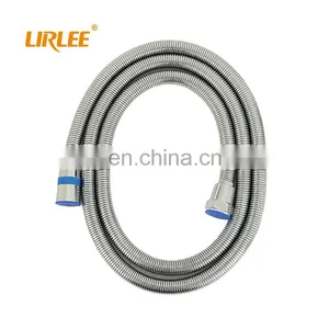 LIRLEE High Quality Flexible Stainless Steel Polished Brass Shower Hose Black thumbnail-2