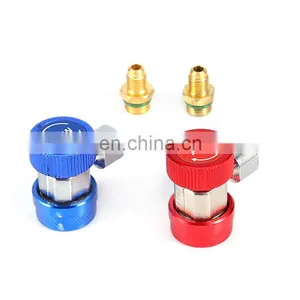 Adaptadores de Mudança Rápida QC-ML QC-MH, Coletor de Carro para Carga de Ar Condicionado, Acoplador Rápido de Latão para Refrigerante R134a thumbnail-1