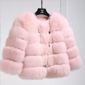 Fur Europe and America Hot Selling Fox Fur Coat Women's Short Long Sleeve Fur Fox Fur Coat thumbnail-5