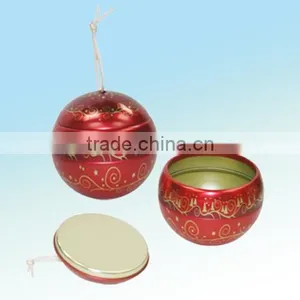 Christmas Tree Hang on Gift Tin Ball for Candy Packaging thumbnail-1