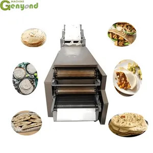 Factory Genyond Tacos Chapati Arabic Pita Bread Turkish Flour Tortilla Forming Pressing Baking Making Machine Production Line thumbnail-4