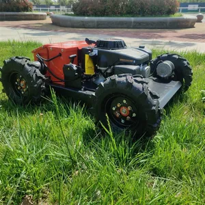 Gasoline Engine Self-Charging Battery Powered Zero Turn Remote Controlled Slope Lawn Mower thumbnail-6
