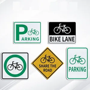 Custom Reflective Stickers for Bicycle Lane Signs, Parking Signs and Type II EGP Traffic Sign Sheeting thumbnail-1