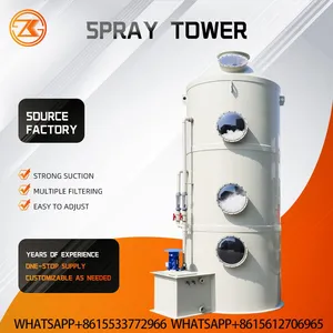 304 Stainless Steel Cyclone Hybrid Spray Tower Centrifugal Dust Paint Mist Removal High Temperature Flue Gas Washing Tower thumbnail-1