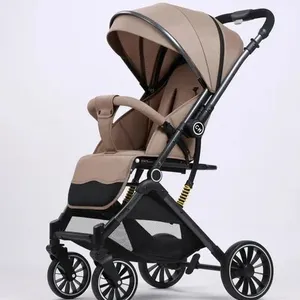 Lightweight Linen Multifunction Baby Stroller Stainless Steel Frame Easy Folding Two-Way Carrier Baby Trolley Comfort 0-3 Baby thumbnail-4