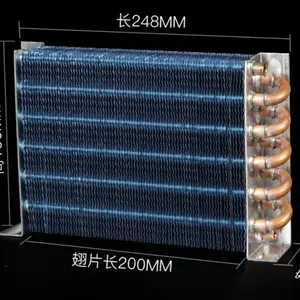 Copper-tube Air-cooled Condenser Used in Supermarket Refrigeration With Low Noise Axial Fan thumbnail-5