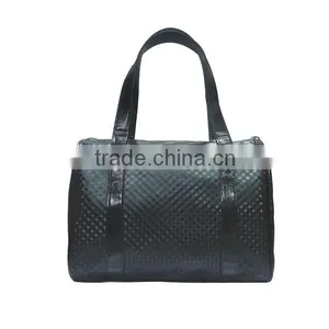 Black Diamond PU Leather Ladies Fashion Handbag With Long Handle thumbnail-5