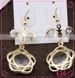 Latest Fashion Glass Earrings Designs Beautiful Flower Earrings thumbnail-1