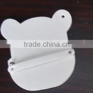PU Leather Bear Shape Hang Tag Can be Decorated With DIY Slide Letters thumbnail-1