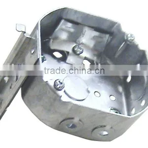 4" STEEL OCTAGONAL CEILING BOX-VER. BKT Deep 1-1/2" High thumbnail-1