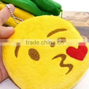 Free Sample Plush Emoji Bag/plush Emoji Coin Purse/stuffed and Cute Emoji Change Purse thumbnail-2