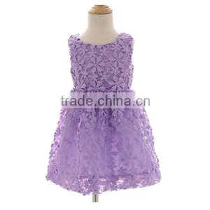 New Products Best-Selling Ball Gown Ombre Beading Prom Dresses,Pink Flower Dress Kids Sleeveless Children Frock Chiffon thumbnail-5