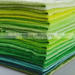 Fabric for Kid Toy /Super Soft High Quality Stock Fabric 100 Polyester Fleece Fabric Plain Green Fleece Velvet Quality Choice thumbnail-3