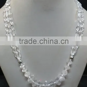 Natural Rock Crystal Quartz Natural Gemstone Jewelry Necklace thumbnail-1