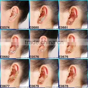 Rhinestone Jewelry Fashion Bridal Earrings Ear Cuff Jewelry E1284 thumbnail-4