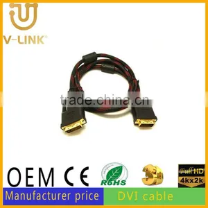 High Quality and Fast Shipping DVI-D Digital to DVI-D Digital 24+1 Dual Link M/M Cable thumbnail-1