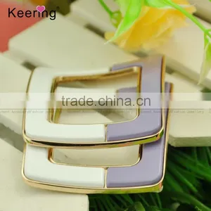 Purple and White Rectangle Metal Shoes Clips WSC-362 thumbnail-4