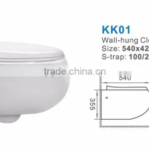 Hot Sell Ceramic wc Sanitary Ware Wall Hung Toilet thumbnail-2