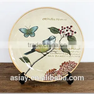 Japanese and Chinese Style Ceramic Tableware Underglaze Color Plate Saucer Quality Wind Creative Dish Deep thumbnail-3