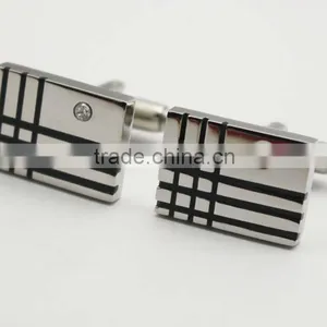 High Quality Rectangle Shape Crystal Cufflinks for Man thumbnail-2