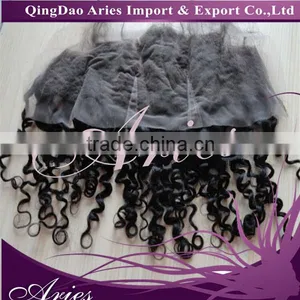 7A Peruvian Virgin Hair Loose Wave Lace Frontal Closure 13"*4" Bleach Knots Cheap Full Lace Frontal Piece With Baby Hair thumbnail-1