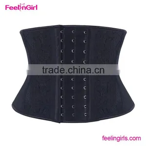 Lace 3 Rows Hooks Steel Boned Shaping Waist Cincher Corset thumbnail-1