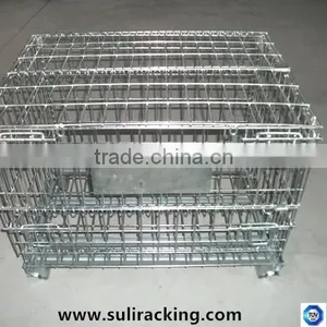 2015 Convenient Foldable Wire Mesh Containers With Wheels thumbnail-1
